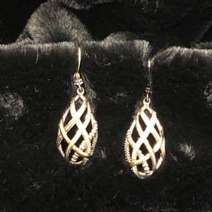 Lagos Gold, Silver and Diamond Dangling earrings